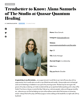 Trendsetter to Know: Alana Samuels of The Studio at Quasar Quantum Healing