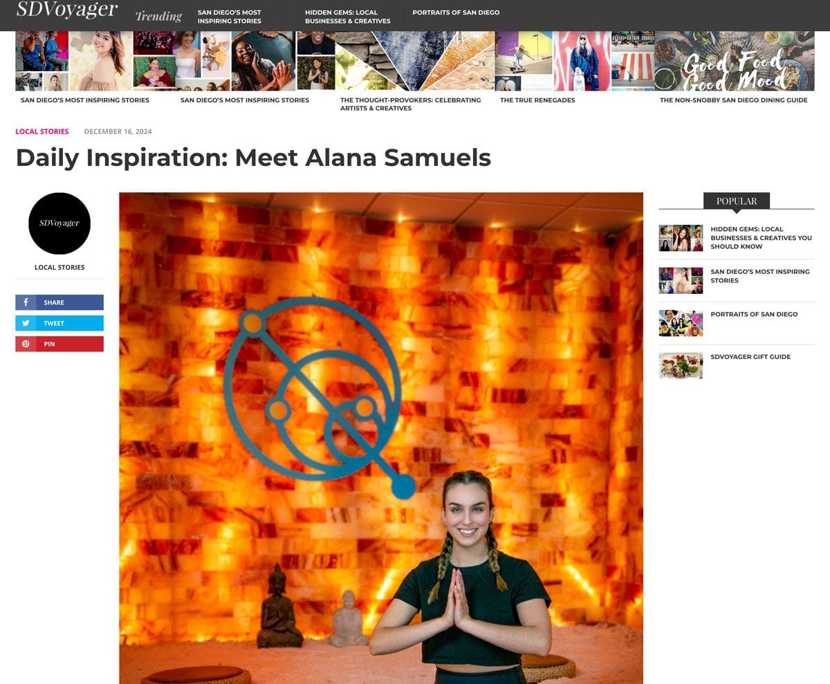 Alana Samuels for San Diego Voyager