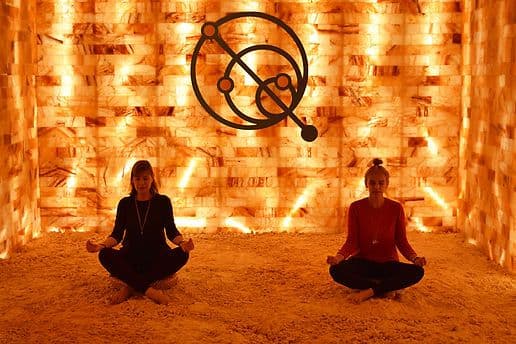 People doing yoga at The Halo Sanctuary