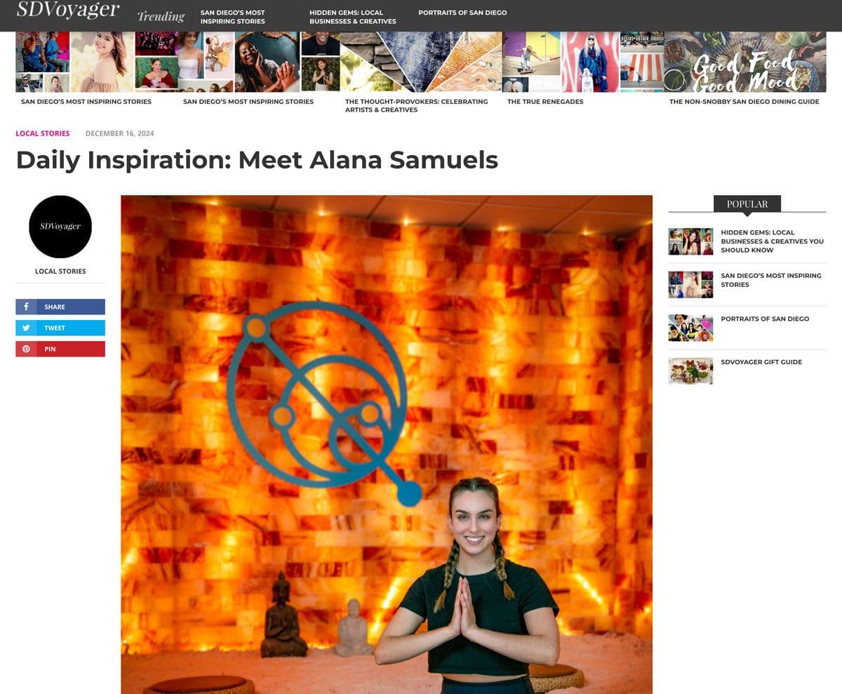 Alana Samuels for San Diego Voyager