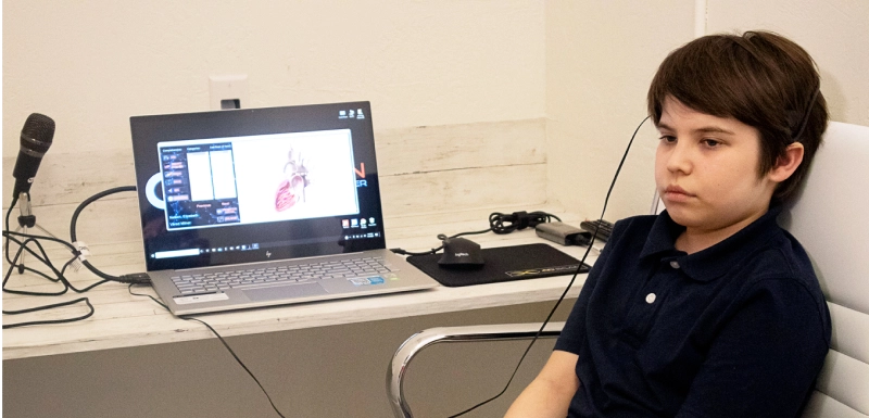 Theta chamber with a person inside